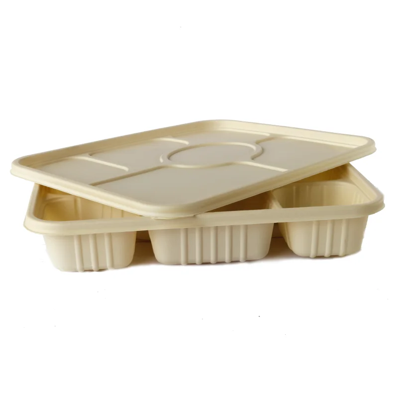 Biodegradable take away food container biodegradable pla plate biodegradabel corn starch pla tableware