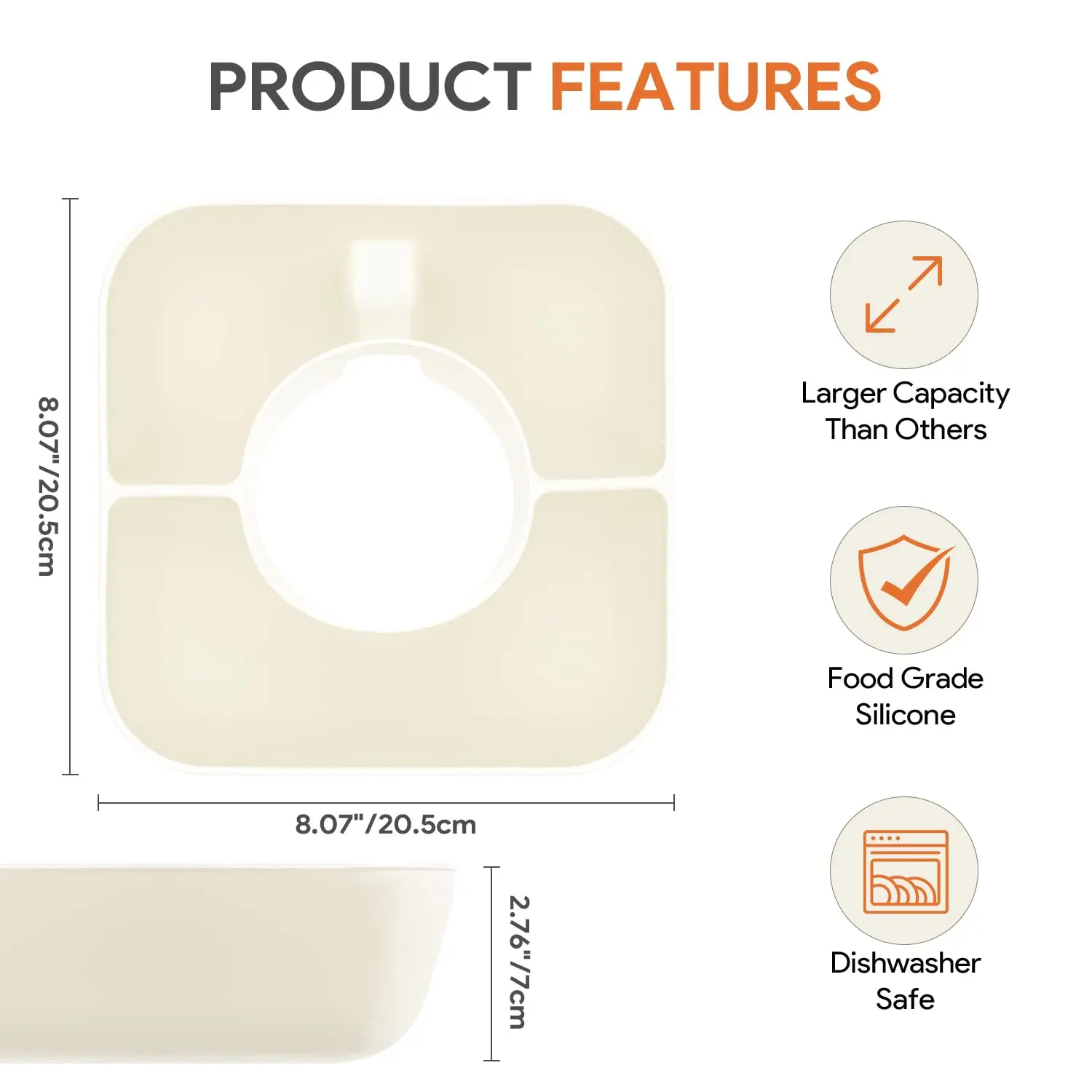 Снэк-чашка контейнер для еды 4 отделения многоразовые силиконовые кольца закусок 40 унций аксессуары