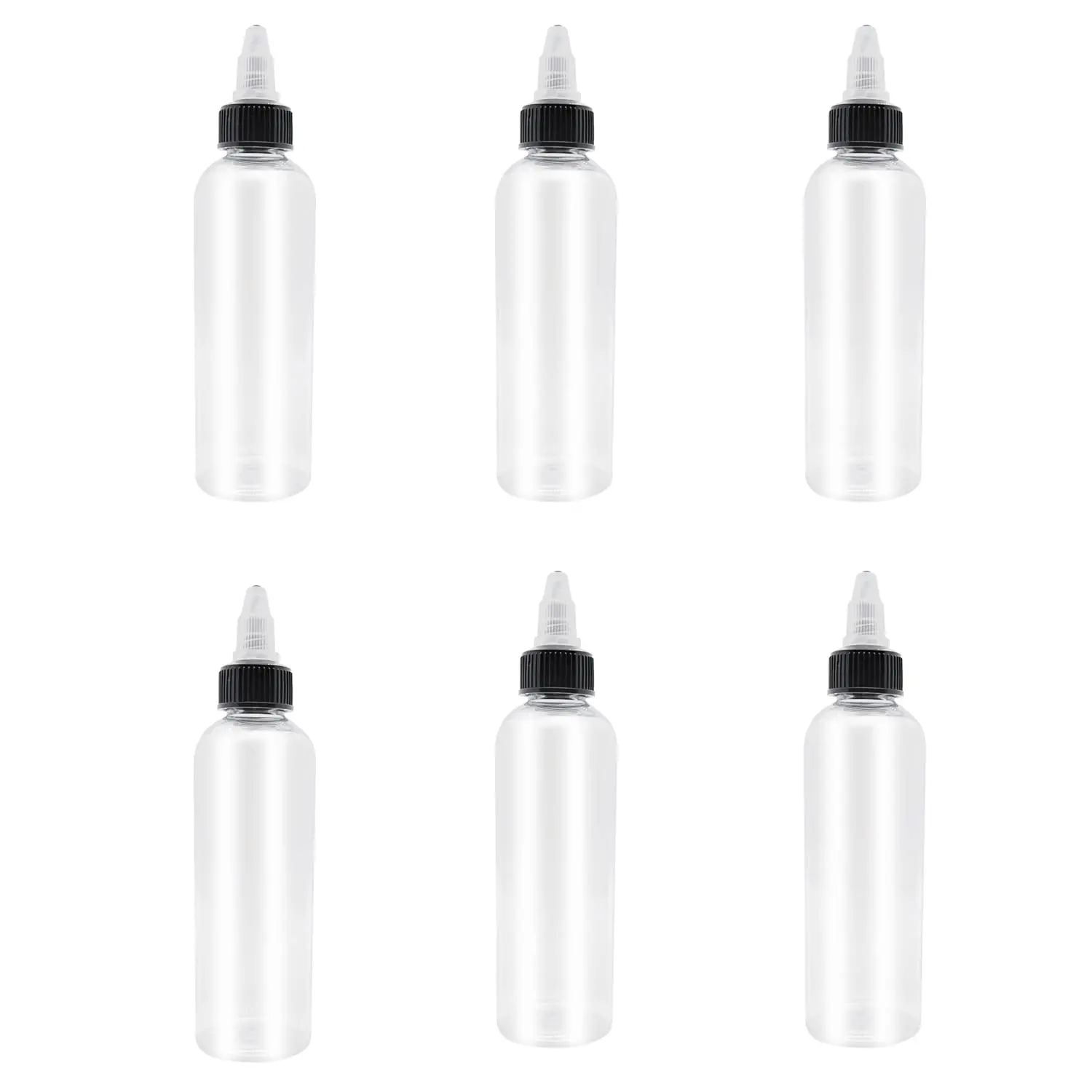Hot Selling 50ml 100ml 250ml Solvents Oils Paint Ink Squeeze PET Tip Applicator Plastic Bottle with Twist Top Cap