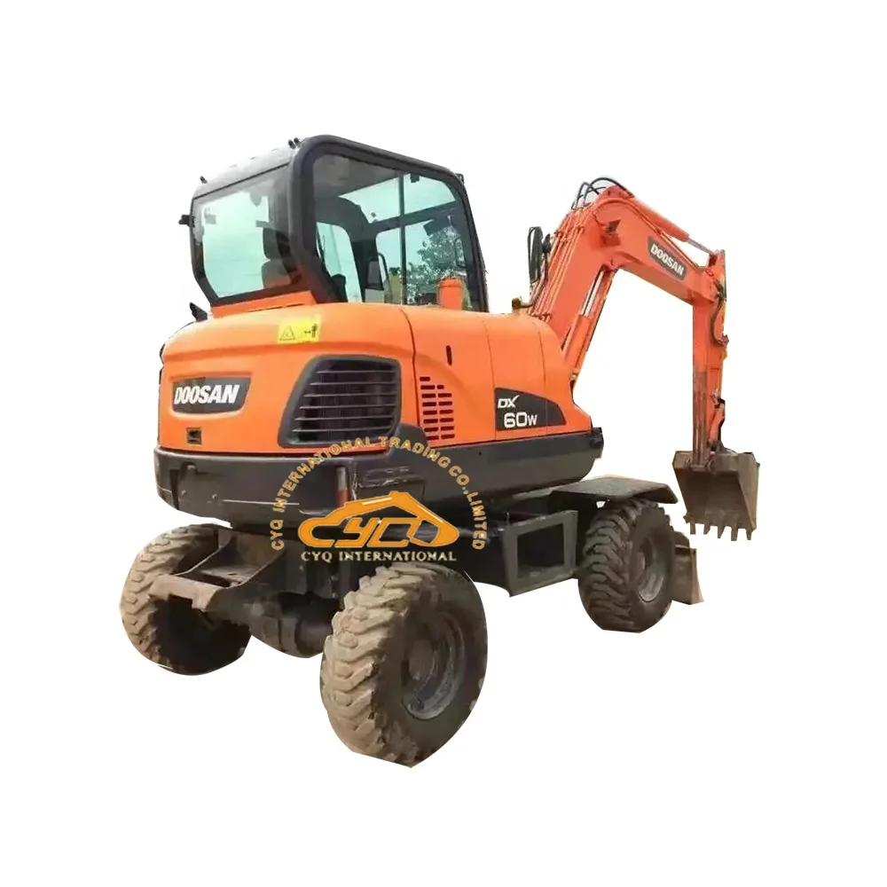 DOOSAN Doosan DX60 Mini Wheel Excavator for Sale Provided Korea Good Construction Original Korea Doosan Engine 6 T,6 Ton CE ISO