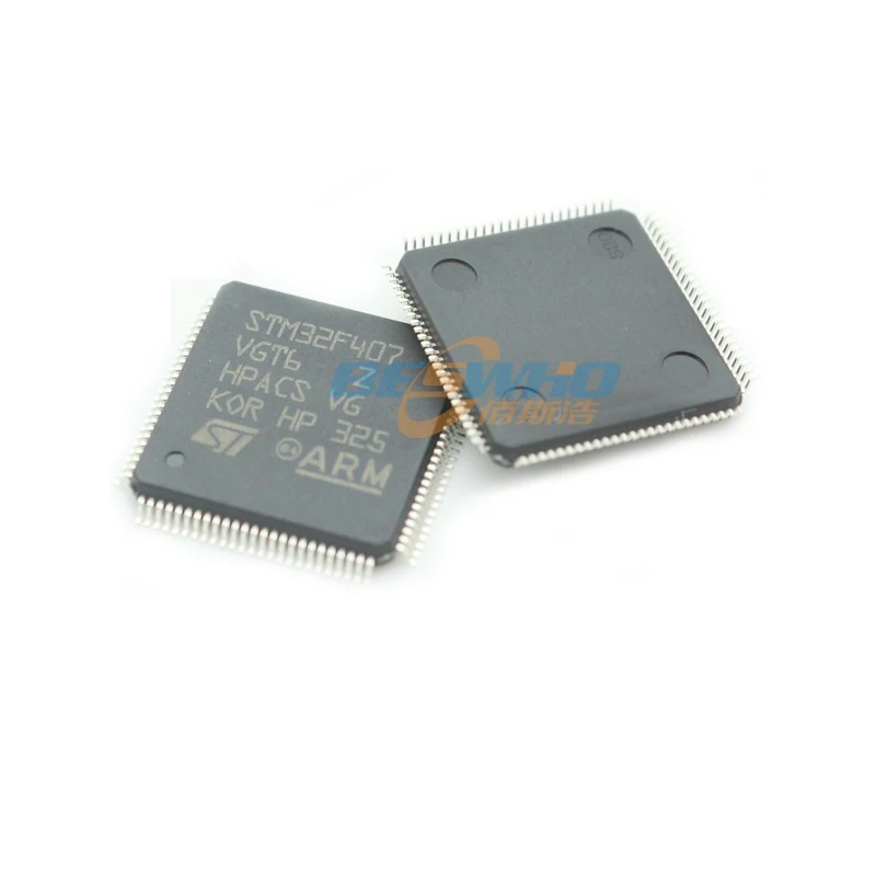 Электронные компоненты STM32F407VGT6 32-битный MCU 1 Мб флэш-память 100LQFP STM32F4 микроконтроллер микросхема