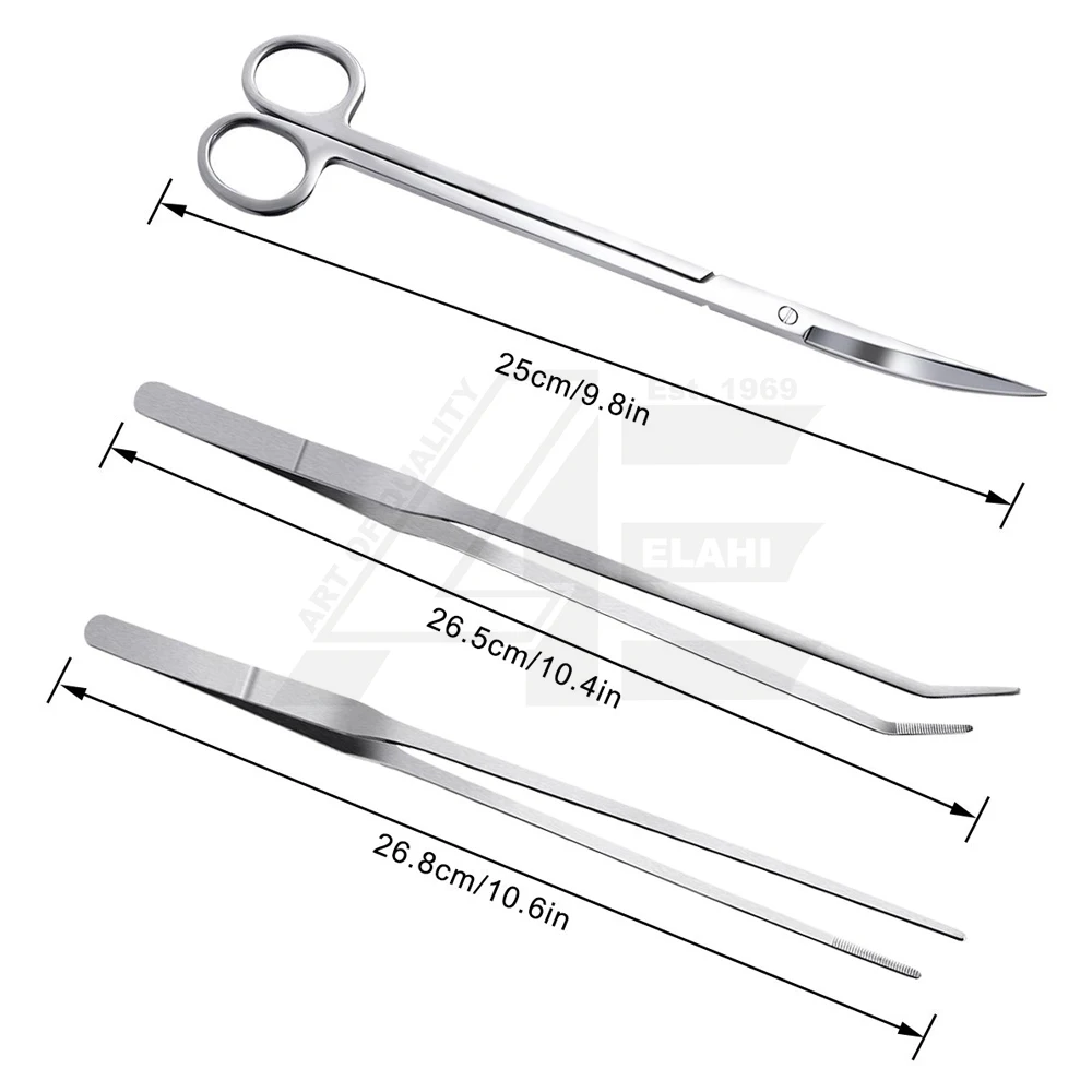 Stainless Steel Aquarium 2024 Tank Aquatic Plant Tweezers Scissor Spatula Tool Set Aquariums & Fish Starter Kit HOT SELLING