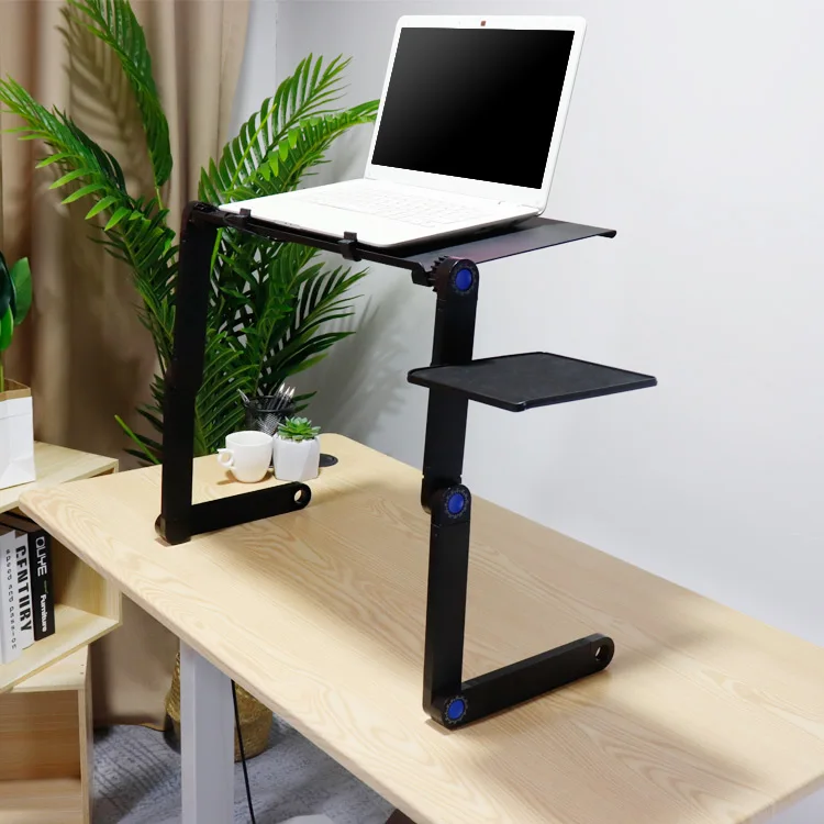 Manufacture Modern Computer Aluminium Stand  Adjustable Height Foldable Laptop Notebook Riser Table Desk