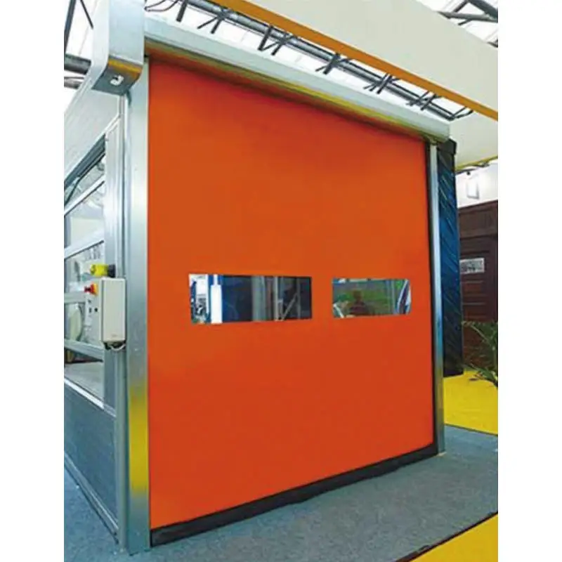 Large industrial chemical plant automatic zip protection dust fast shutter door