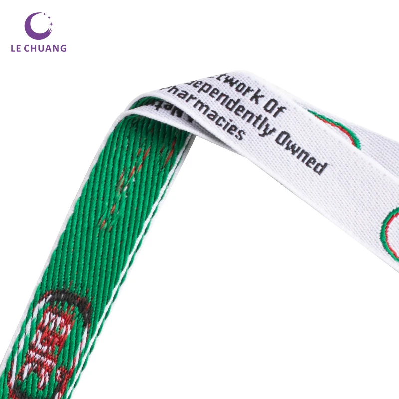 
Custom lanyard id card badge holder polyester nylon ribbon bamboo Lanyard 