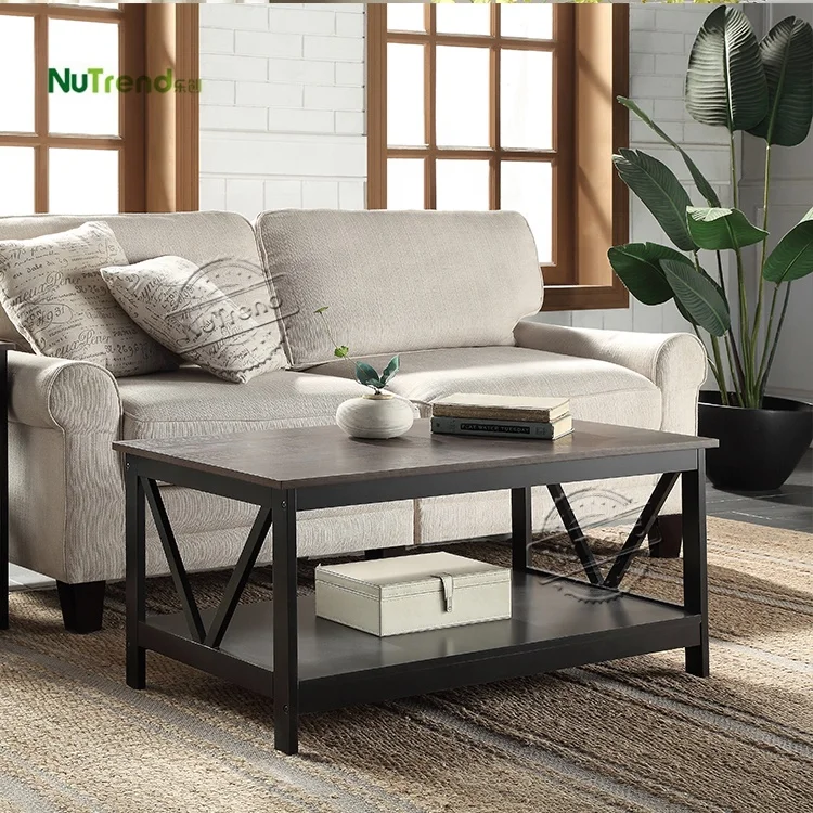 black sofa center tea table modern wood coffee table for living room furniture