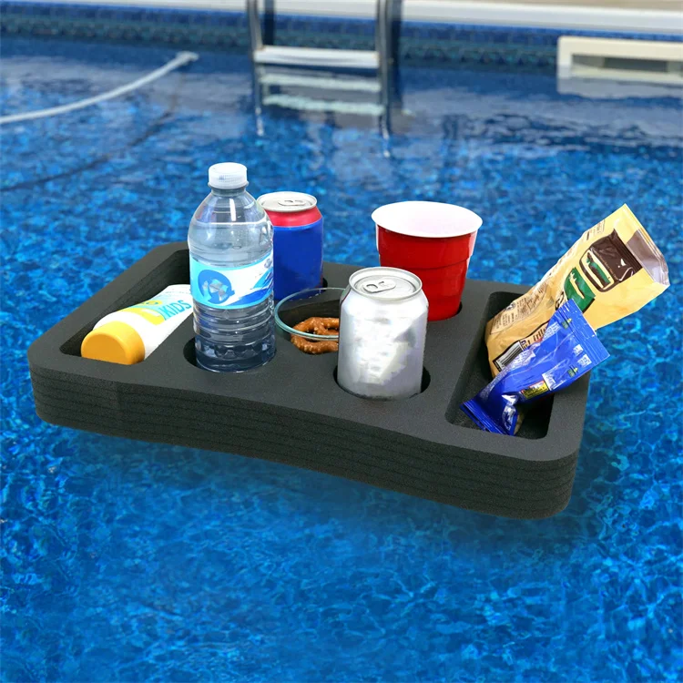 Floating drink table tray polar whale floating dominoes table deluxe tray table in pool beach chairs  party sport game floats