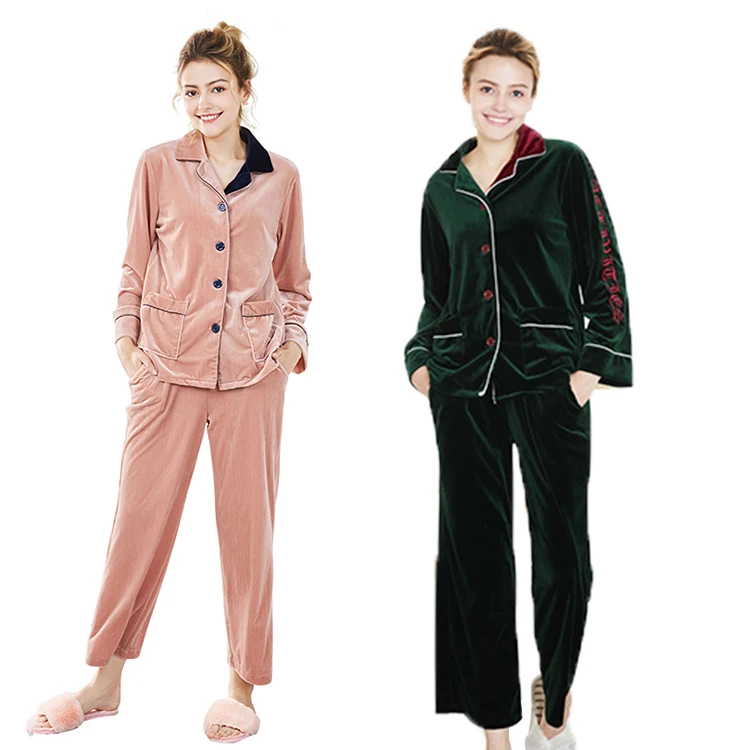 Wholesale Sleepwear Cotton Turkey Flannel Women Pijamas Set