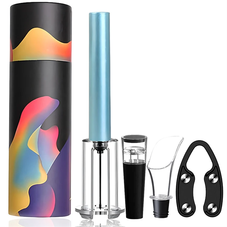 WELLFLYER Factory Supply Corkscrew Aluminum Alloy Wine Opener with Gift Box Air Pressure Wine Opener