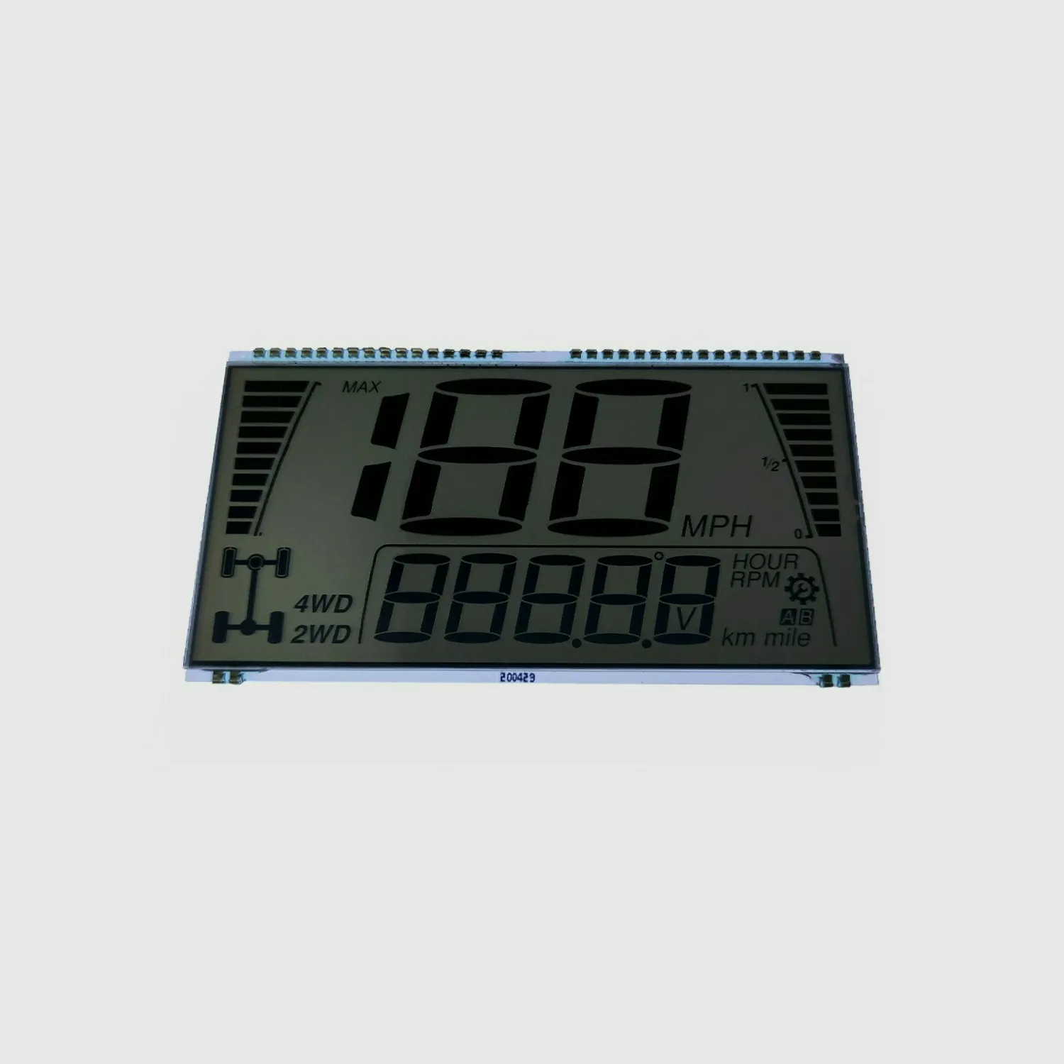 Va 7-сегментный монохромный vatn Размер автомобиль инструмент индивидуальное поо Tn изготовленный на заказ цифровой ЖК-дисплей