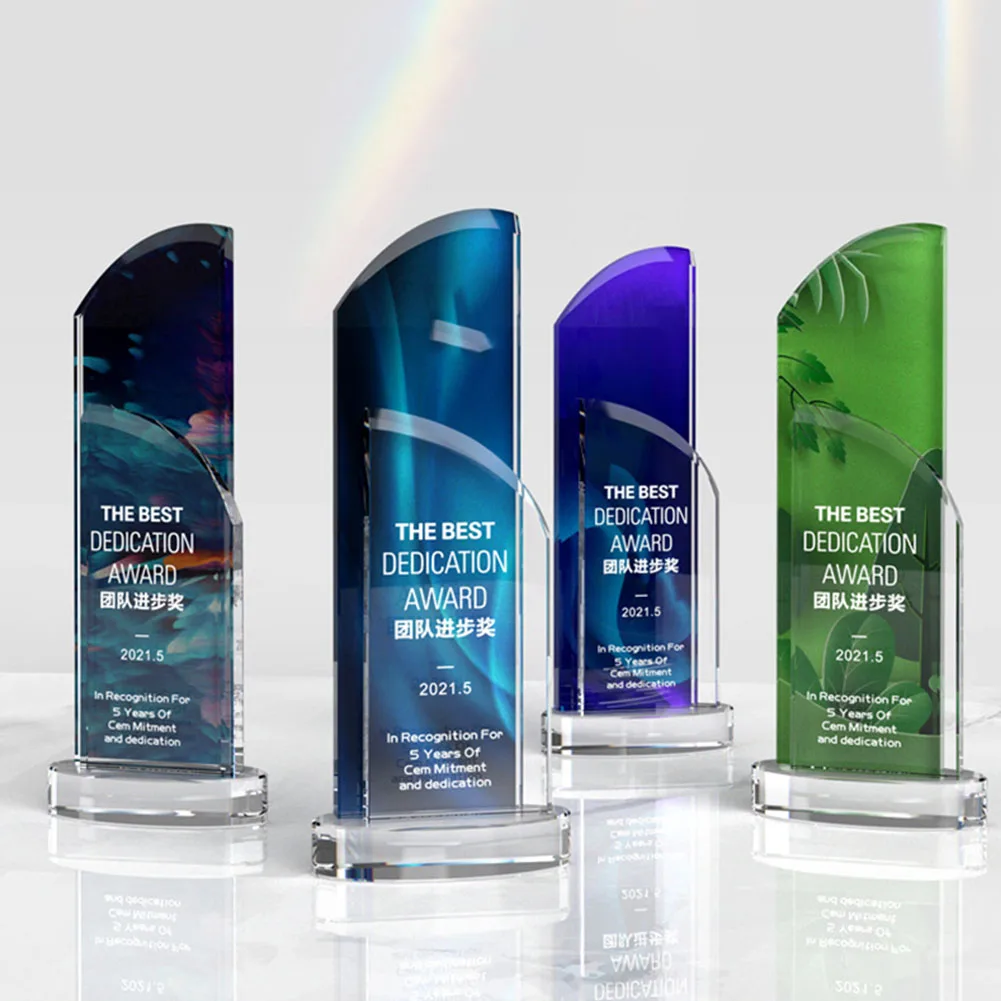 Hot Sale Customized Design, Square Crystal Clear Plexiglass Award Acrylic Trophy Display Stand/