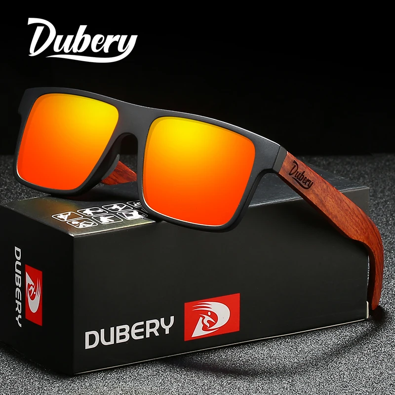 DUBERY фабрика унисекс uv400 Солнцезащитные очки в деревянной оправе 2023 квадратные модные солнцезащитные 2024 деревянные поляризованные линзы D833