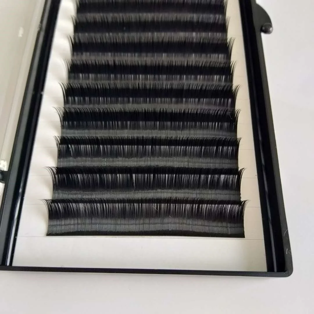 Korean pbt eyelash individual human hair eyebrow extensions 8-15mm 12 lines mix length lashes