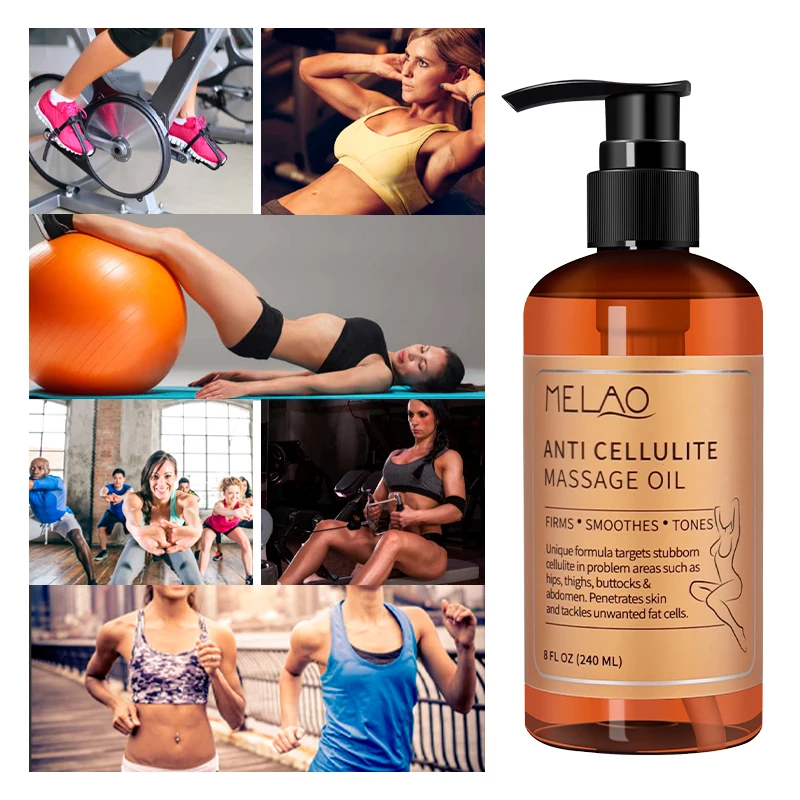 Private Label 100% Natural Skin Slimming Body Tightening and Firming  Anti Cellulite Massage Oil Treatment for Women and Men