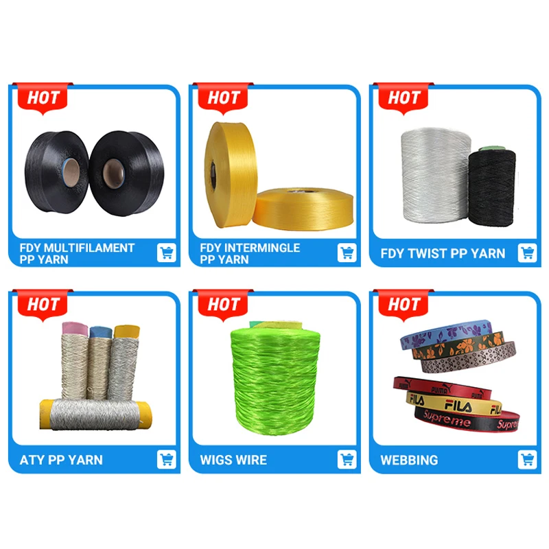 Color intensity customization Pakistan Japan korea 450D FDY Hollow PP virgin polypropylene pp yarn