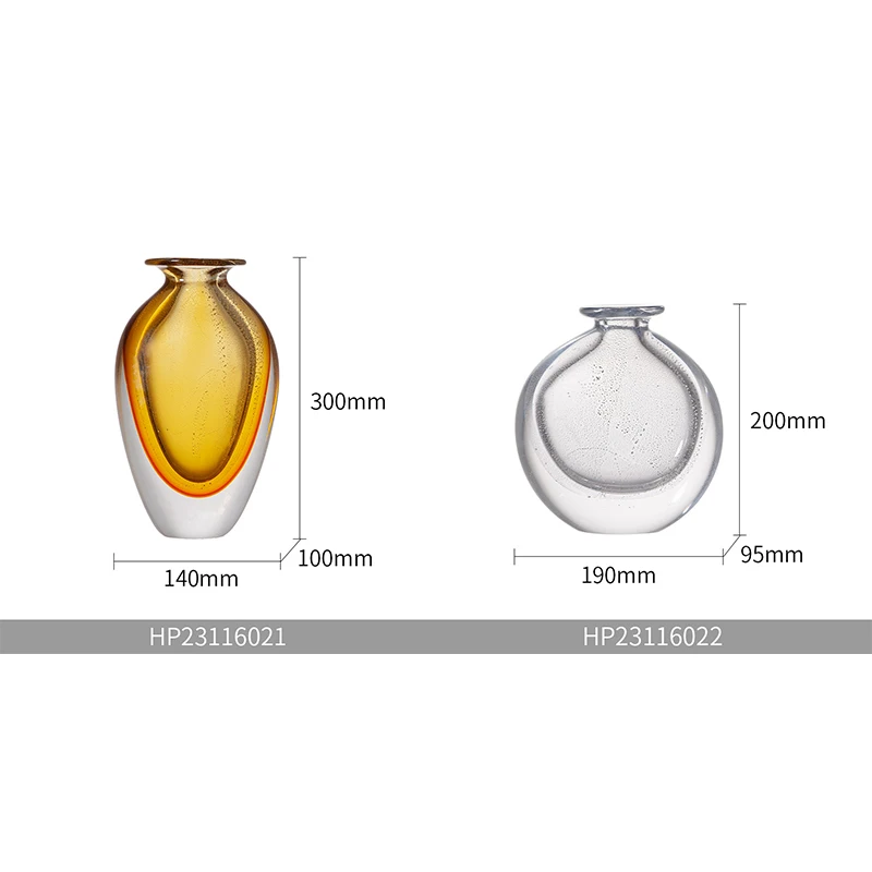 Wholesale aromatherapy bottle style mouth blown cylinder rose flower crystal glass fiber vase