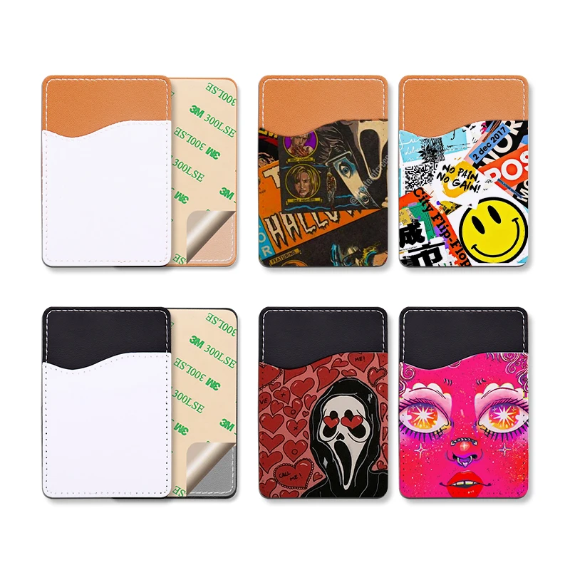 Пользовательский логотип, пустой держатель для кредитных карт, цветная полиуретановая сублимационная визитница, бумажник для телефона