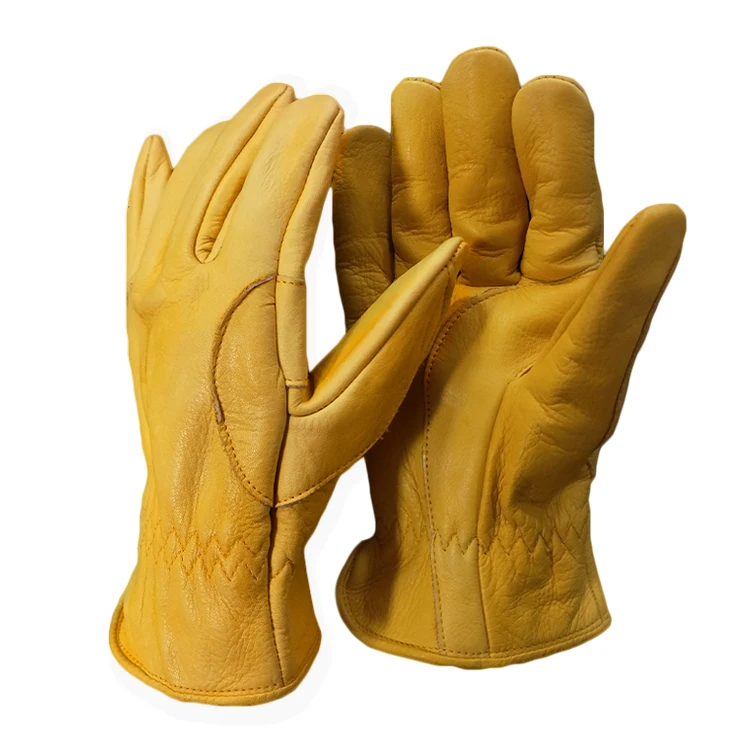 Custom heat protect construction working labor gloves reasonable price yellow labor working gloves