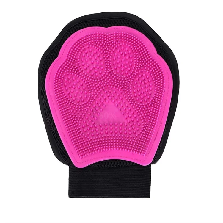 Amazon Small Puppy Fur Shedding Mittens Pet Washing Brush Silicone Dog Grooming Gloves
