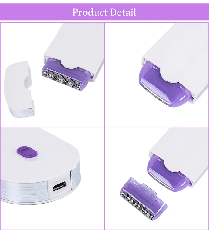 USB Rechargeable Women Epilator Portable Hair Removal Tool Rotary Shaver Body Face Leg Bikini Lip Depilator Rechargeable Battery