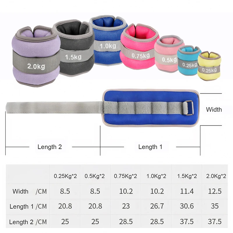 Light Weight Wearable  Dance Strength Training 0.5kg/1.0kg Pink Wrist & Ankle Weights For Kids