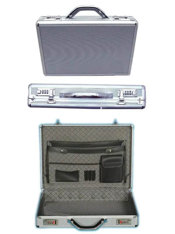 deluxe  aluminum tote laptop case ,Aluminum  briefcase   ,  storage case Aluminum case for documents