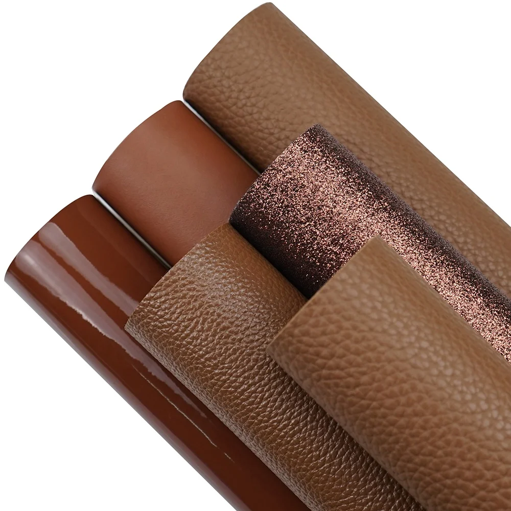 6 шт./компл., недорогие большие блестки из искусственной кожи кофейного цвета с зернистой фактурой для изготовления кожаных сумок и сережек