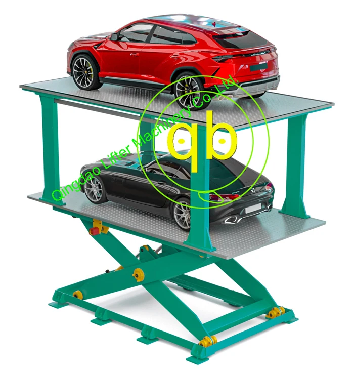 Two-Floor Hydraulic Car Elevator Scissor Drive for Underground Parking Pit Parking Equipment
