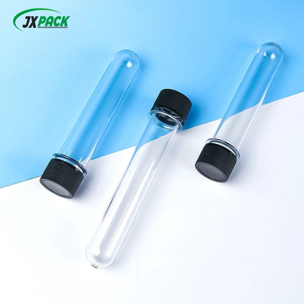 60ml transparent cylindrical PET tube bottle plastic tubes food candy tube bottle