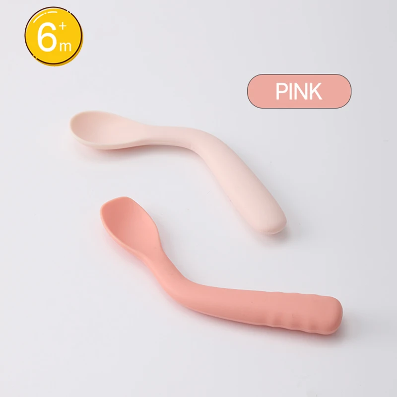Bulk Small Sensitive Baby food feeding bendable repeatable spatula spoon for