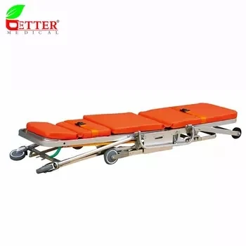 Hospital Emergency Medical Ambulance Stretcher Folding With Wheels
