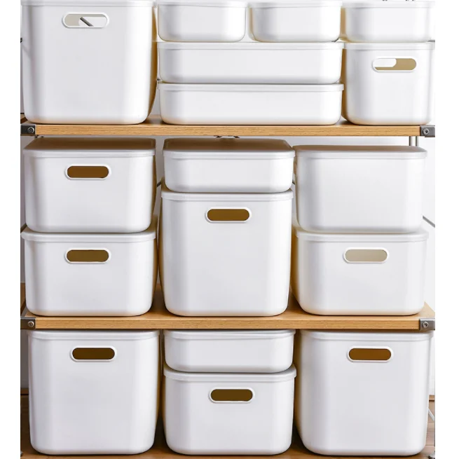 plastic household storage box plastic storage bin kitchen pantry bathroom plastic organizer container
