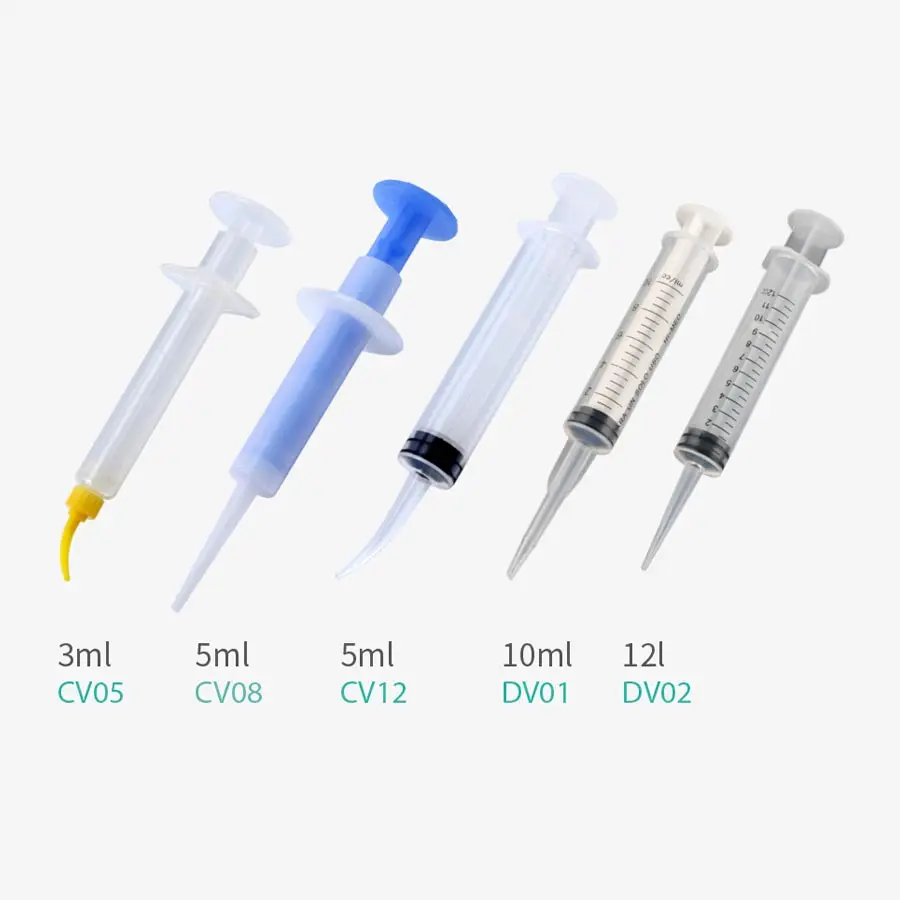 1ml 3ml 5ml 10ml 12ml Glue Syringes with Curved Tip or Straight Tip