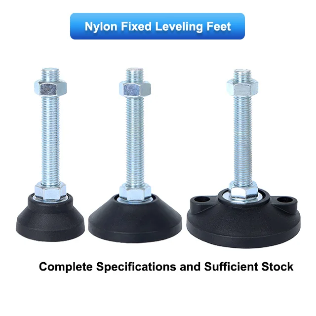 M10 Thread Adjustable Foot Cups Reinforced Nylon Base 50mm Diameter Articulated Feet Furniture Leg 100mm Leveling Foot