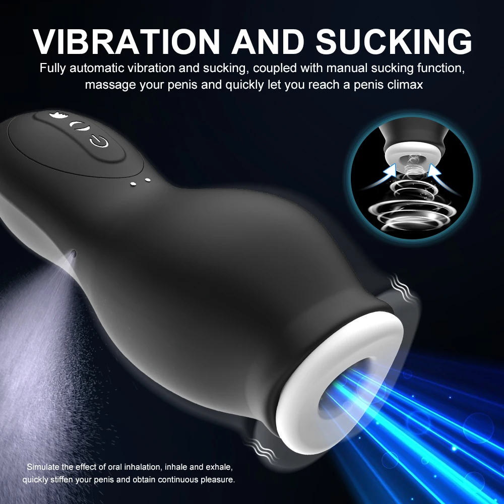 Automatic Sucking Male Machine Oral Vaginal Penis Vibrator Sex Toy for Men Masturbation Cup Machine Masturbator for Men