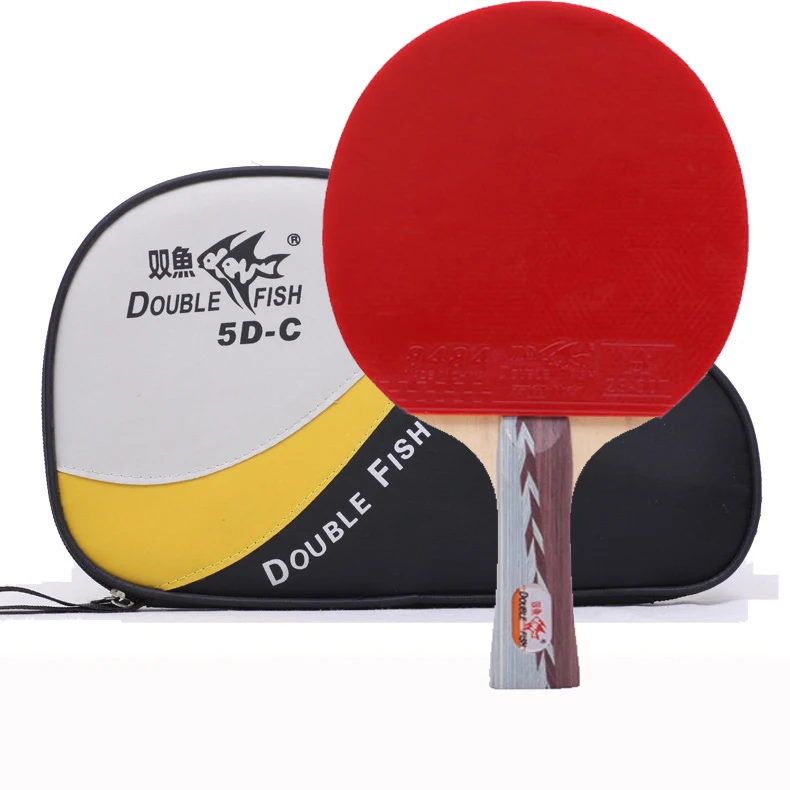 Wholesale 5D-C/5D-E pinkfong Table Tennis rackets , 7 layers Pure wood training ping pong bat racquets