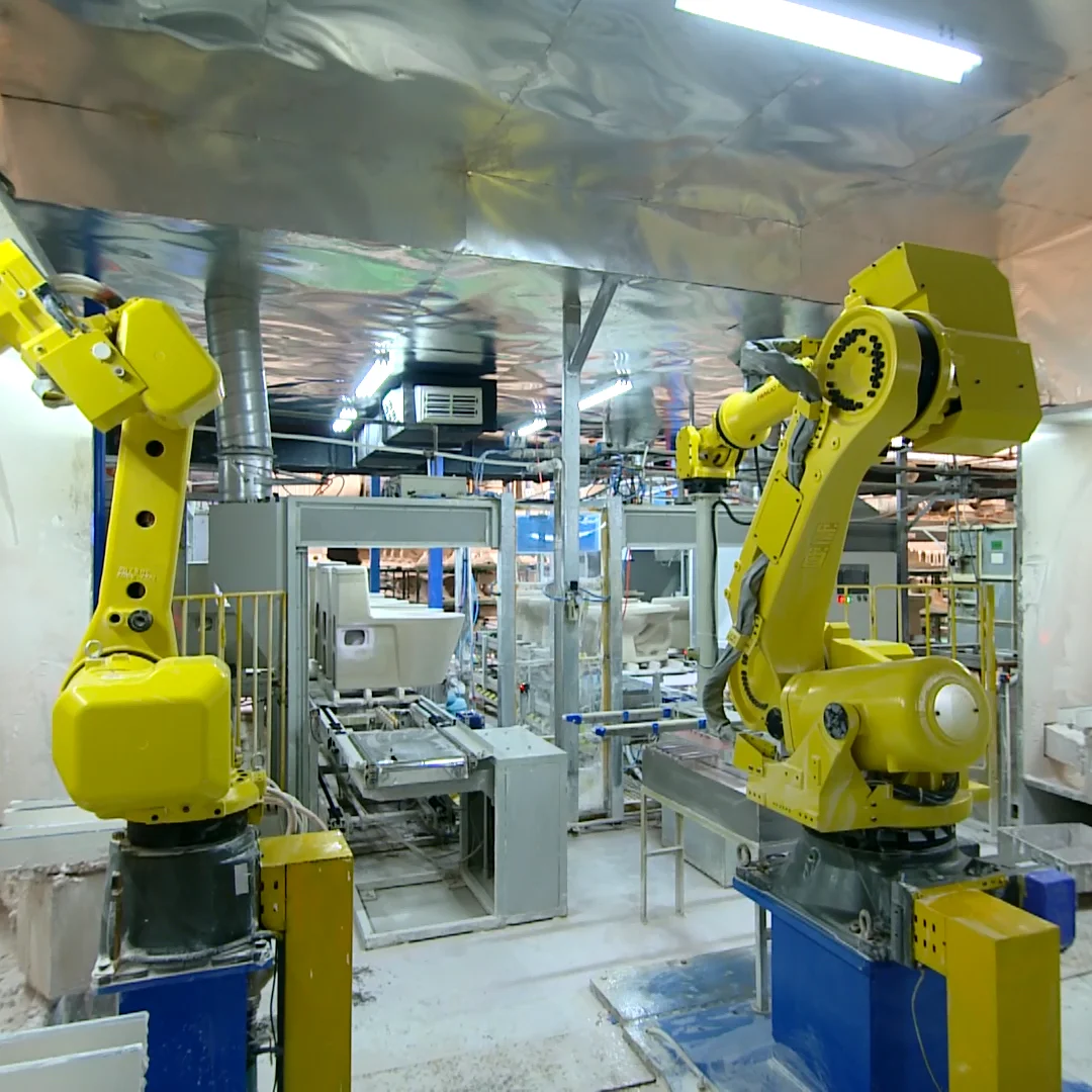 Perfect Glaze Coating Robot System with Devil Biss Spray Gun