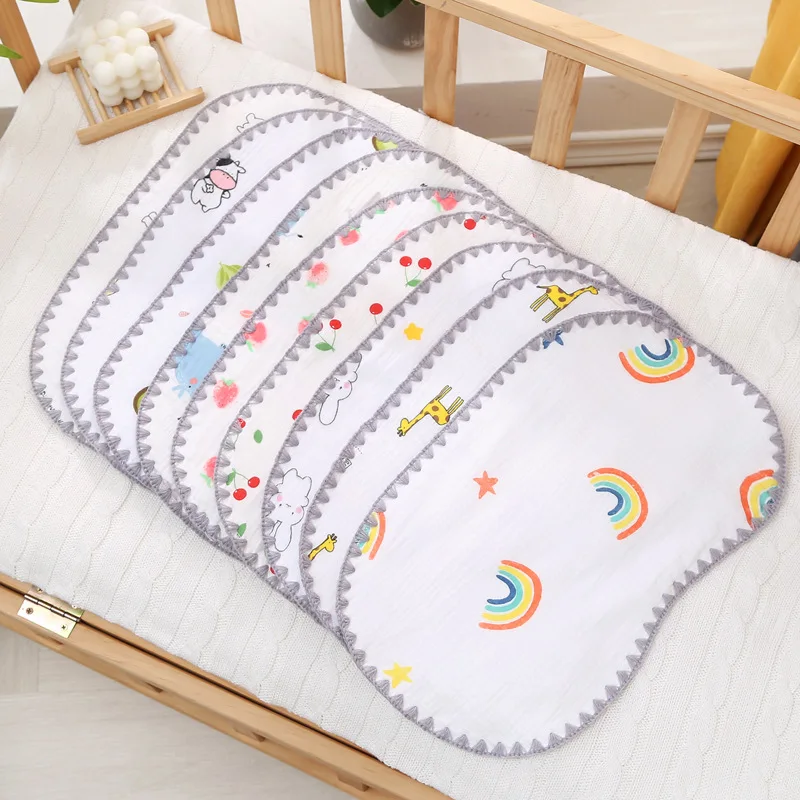 Pillow towels for newborns aged 0-3 months or above baby pillows anti spitting pads fine fabric pillows soft and sweat absorbing