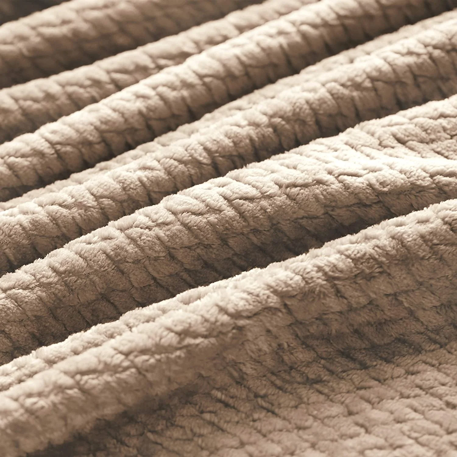 Classic 100% Polyester Solid Popcorn Flannle Waffle Jacquard Fabric