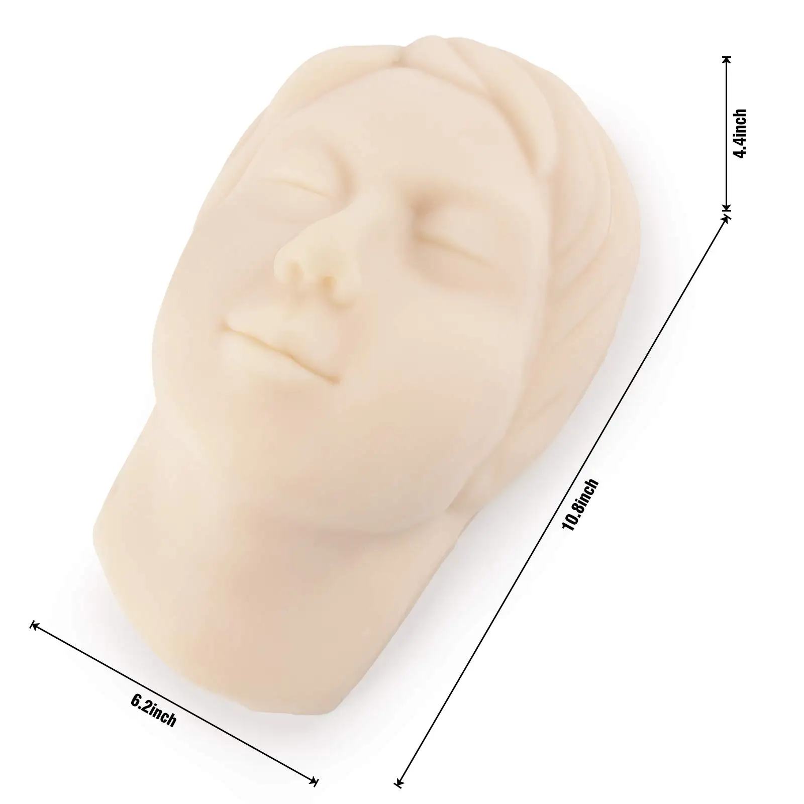 Injection Training Silicone Mannequin Face Model Head Model for Micro-Plastic Teaching, Practice Training to Medical Student, Do