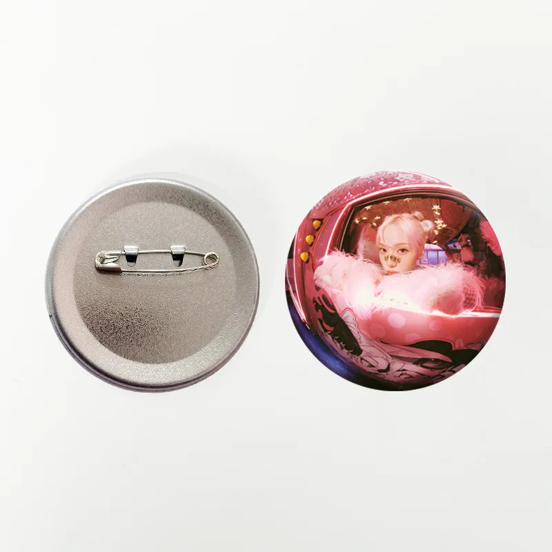 KPOP Winter Karina Hot Mess New Album Tinplate Badge Pin Ningning Giselle Brooches Bag Clothes Accessories Fans Decoration Gift