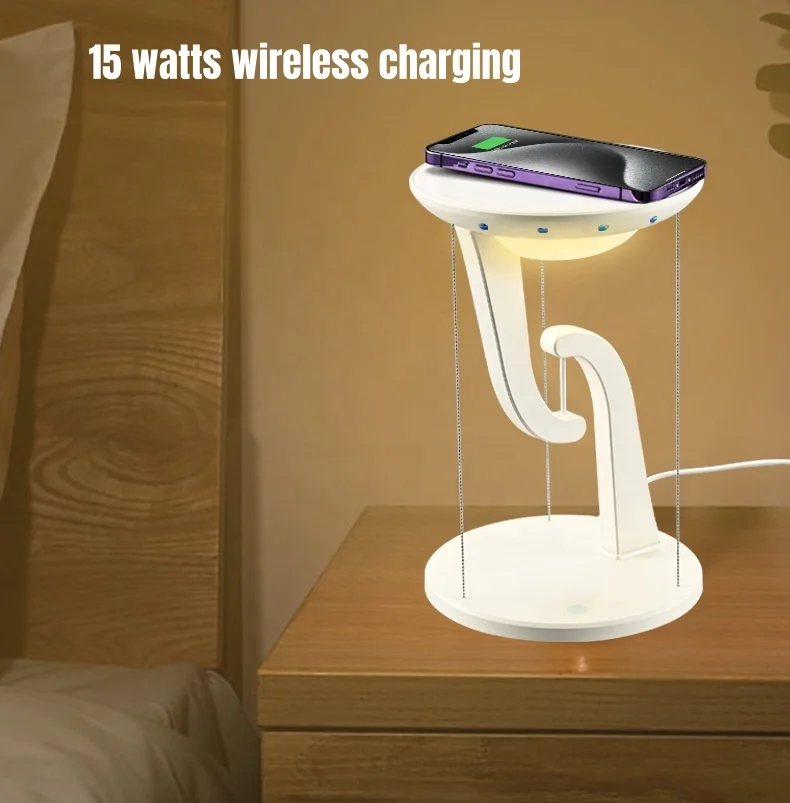 BETTER Modern novelty night light touch switch levitated table lamp with wireless charging