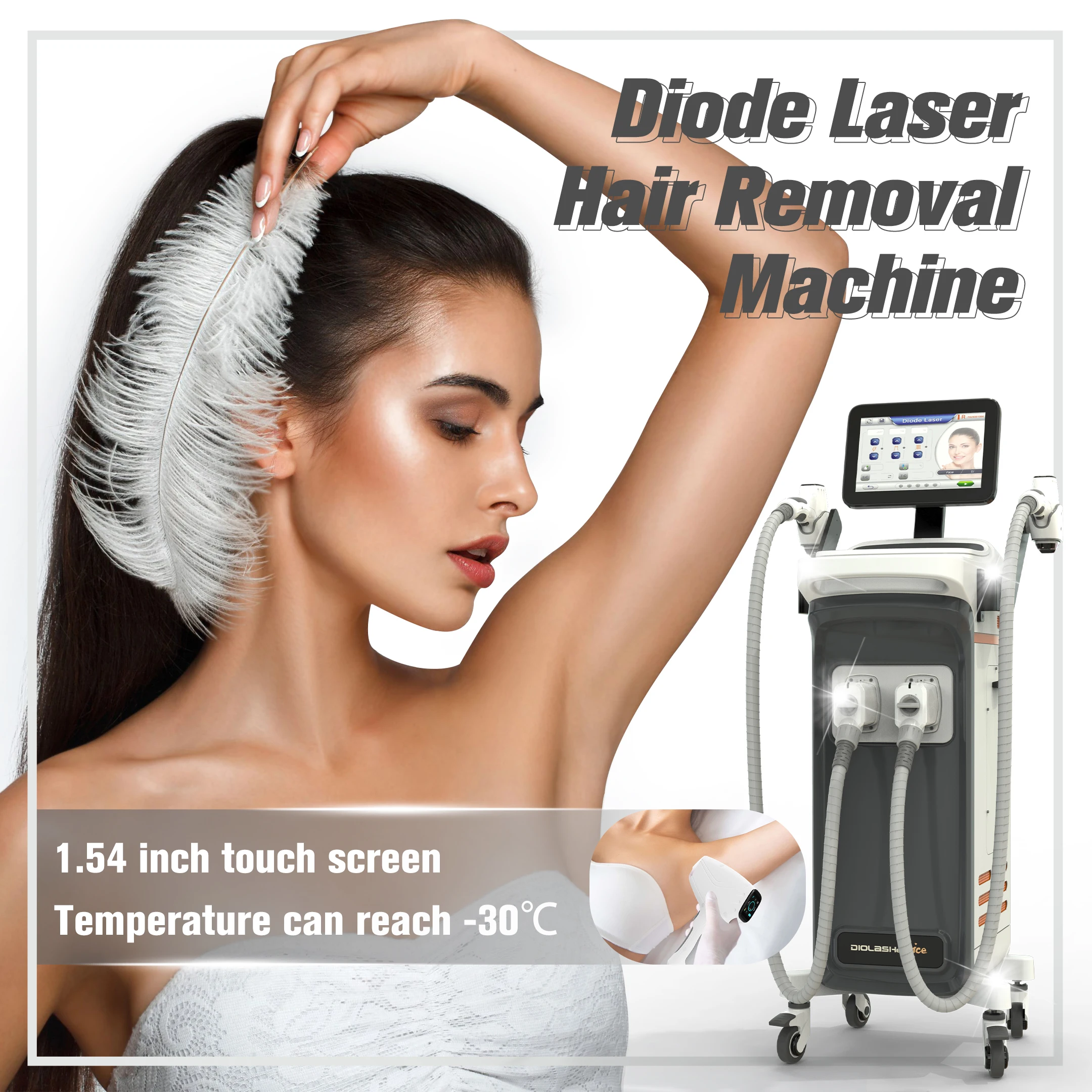 Nubway Large Spot Tec Cooling 808Nm Diode Permanent Laser Beauty Equipment Hair Removal Machines For Salon