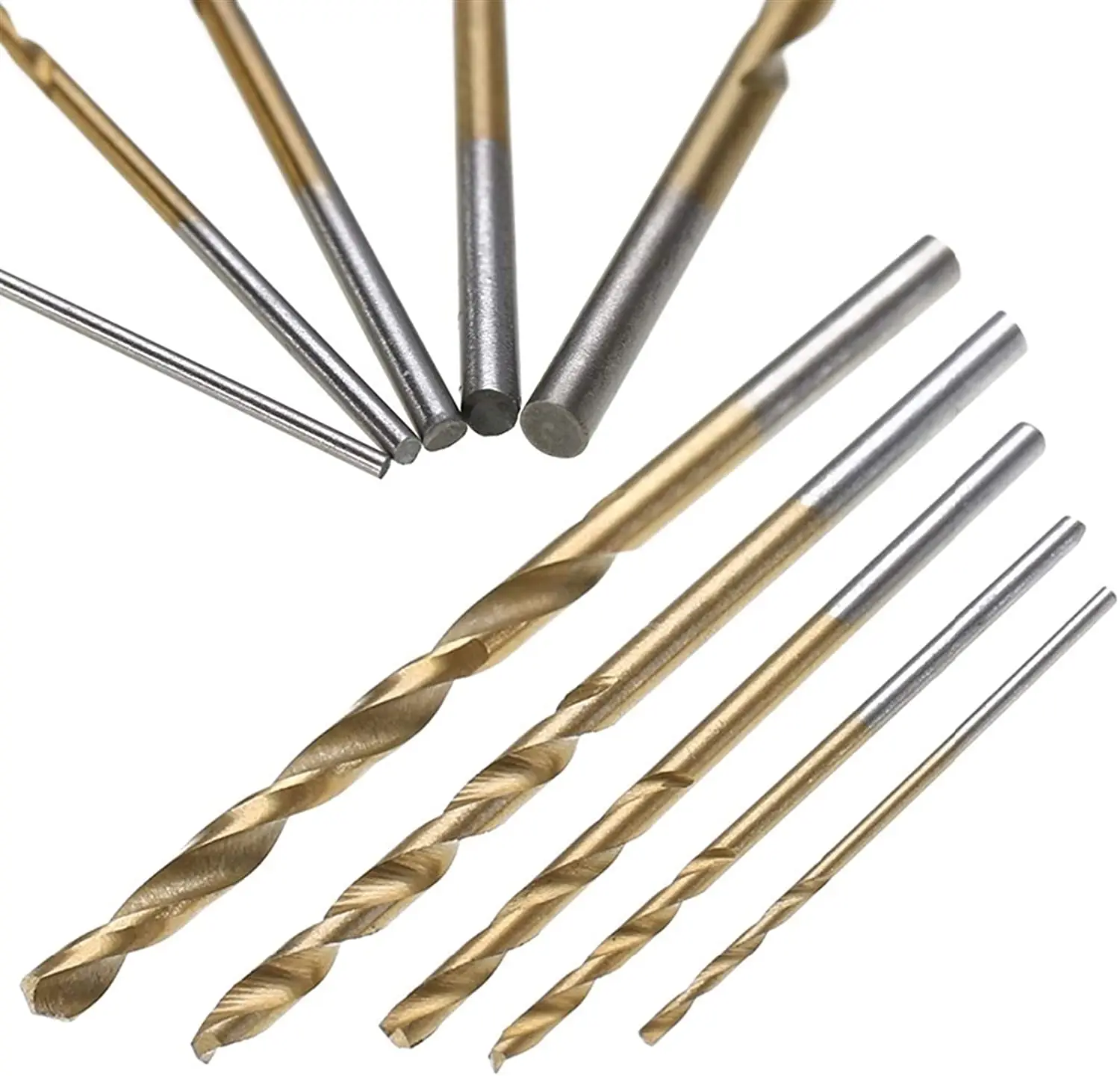 50pcs Titanium Coated Drill Bits Set Mayitr HSS Mini Extractor Drill Bit 1/1.5/2/2.5/3mm For Metal Wood Aluminum Drilling Tools