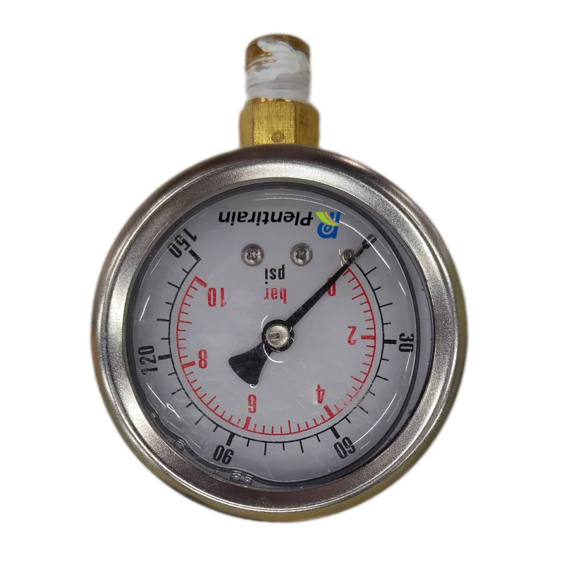Stainless steel Industrial high accuracy glycerin BSP pressure gauge With glyserine 63/10 bar for agriculture