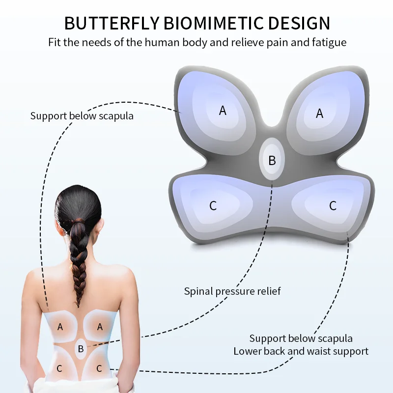 OEM ODM orthopedic foldable office chair lumbar support cushion relieve back pain foam lumbar support back cushion seat for car