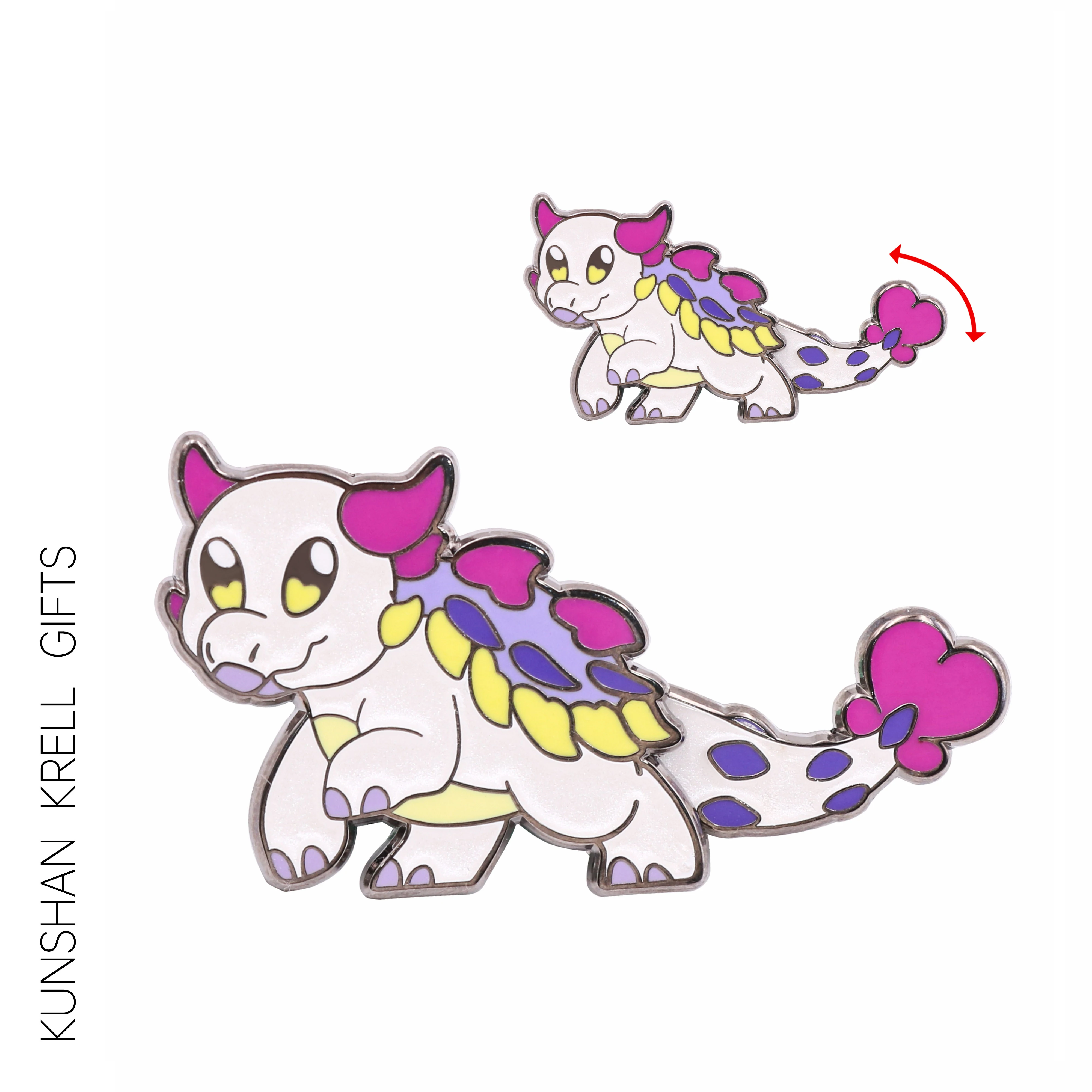 Custom pin with spring Custom Cheap Enamel Pins Customized cute cartoon  bobble head pin