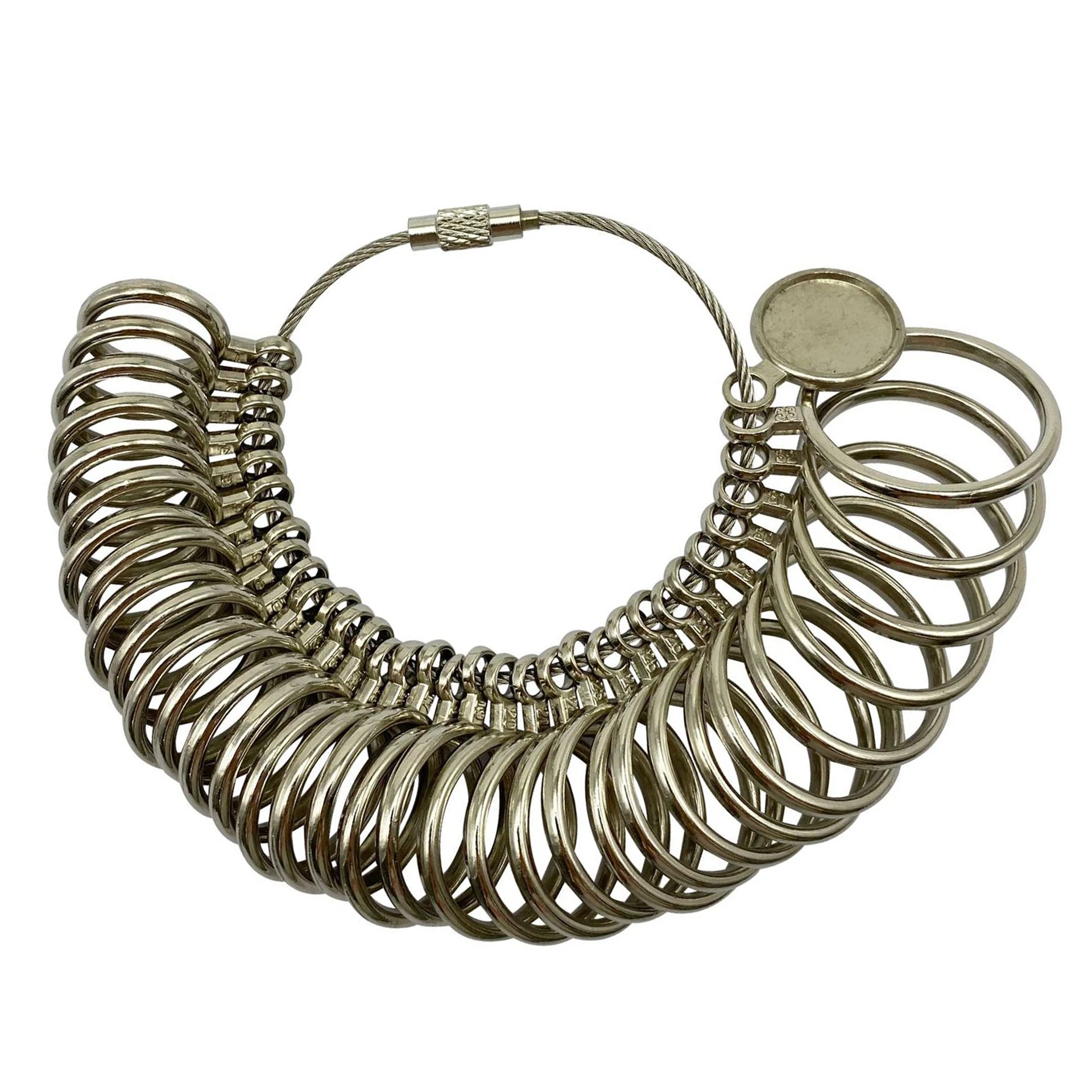 Hong Kong ring size jewelry measuring tool men and women wedding alloy 0-33 metal ring finger size measuring instrument