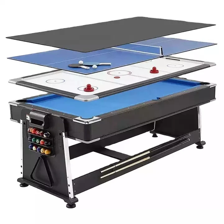 Прямая продажа с завода бильярдный стол для нескольких игр 4 в 1 7 футов воздушный хоккейный настольного тенниса Обеденным