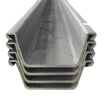 Construction of type 2 Hot-rolled U-shaped steel sheet pile in 400x100x10.5mm factory in China